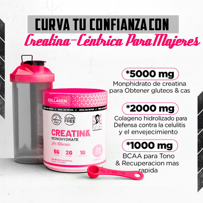 Creatina Old School para Mujeres – Más Energía, Más Fuerza, Más Resultados (250gr)