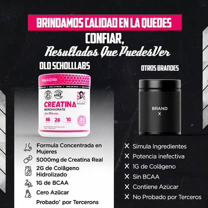 Creatina Old School para Mujeres – Más Energía, Más Fuerza, Más Resultados (250gr)